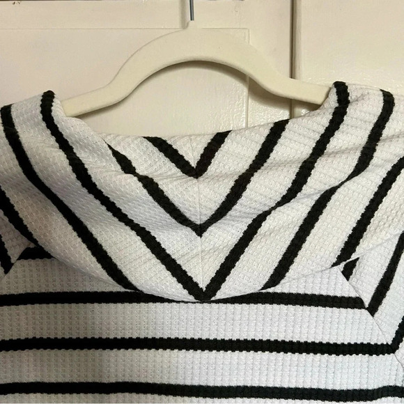 Talbots Raglan Waffle Knit Cowlneck Top‎ Stripes Plus Size 1X - Picture 7 of 9